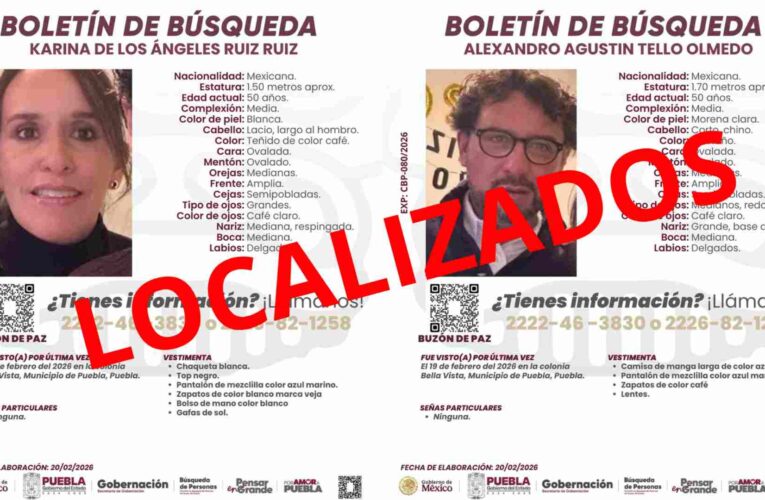 Localizan cuerpos de matrimonio desaparecido en Tlaxcala; Fiscalía de Puebla indaga los hechos